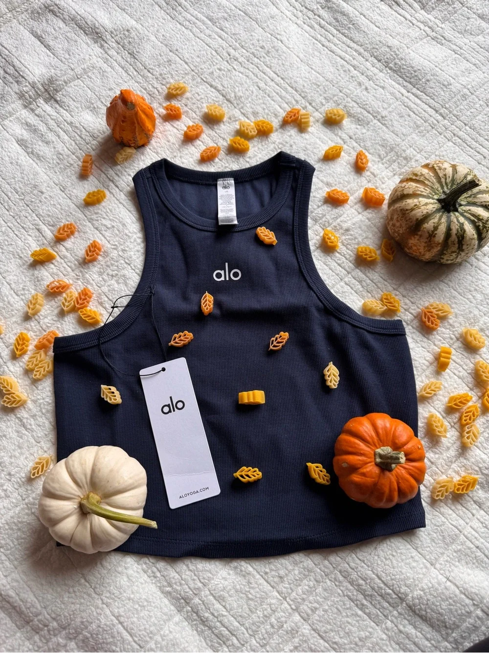 ALO Yoga Women Navy Crop Tank Top - Navy